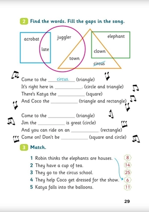 bộ young eli readers - pb3 and coco the clown - stage 2 a1 - downloadable multimedia