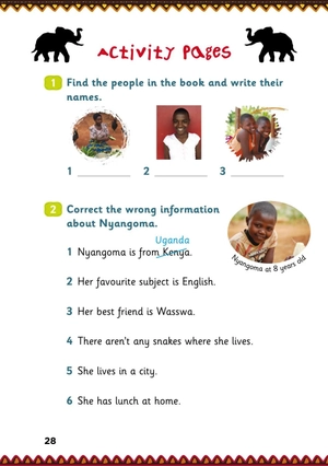 bộ young eli readers real lives - nyangomaℹs story a childℹs life in uganda - stage 4 a2 - downloadable multimedia files