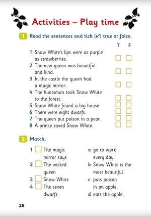 bộ young eli readers - snow white and the seven dwarfs - stage 3 a1.1 - downloadable multimedia