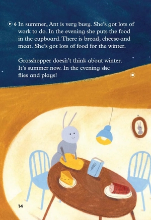 bộ young eli readers - the ant and the grasshopper - stage 1 below a1 - downloadable multimedia