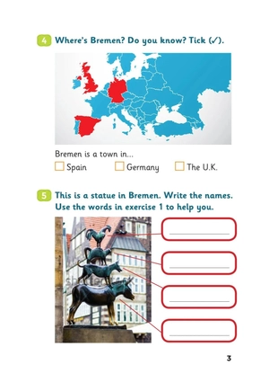 bộ young eli readers - the bremen town musicians - stage 2 a1 - downloadable multimedia