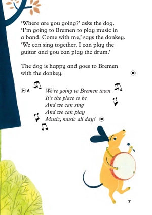 bộ young eli readers - the bremen town musicians - stage 2 a1 - downloadable multimedia