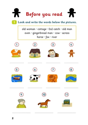 bộ young eli readers - the gingerbread man - stage 2 a1 - downloadable multimedia