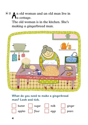 bộ young eli readers - the gingerbread man - stage 2 a1 - downloadable multimedia