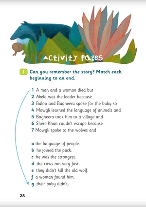 bộ young eli readers - the jungle book - stage 4 a2 - downloadable multimedia