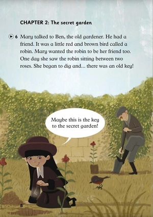 bộ young eli readers - the secret garden - stage 3 a1.1 - downloadable audio files