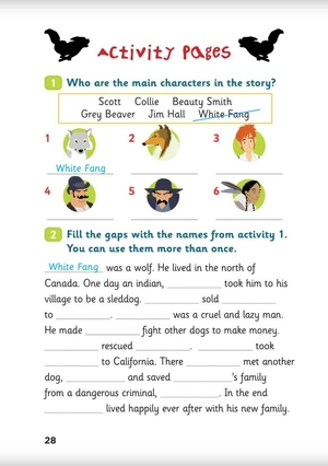 bộ young eli readers - white fang - stage 4 a2 - downloadable multimedia