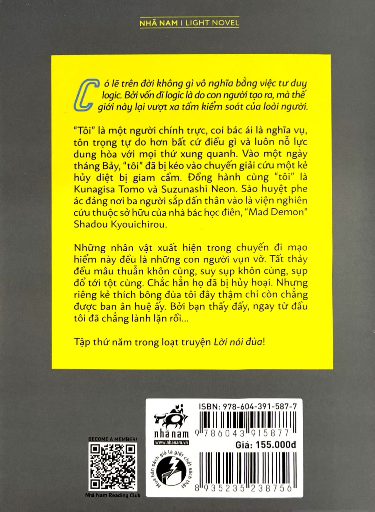bộ zaregoto - lời nói đùa - tập 5: nghịch lý quân xúc xắc 2 - lời bao biện của kẻ thất bại