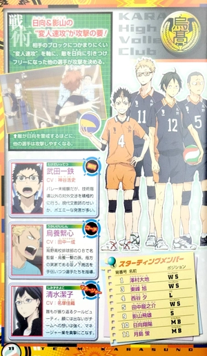 bộ ハイキュー!! tv アニメチームブック vol.1 烏野高校排球部 - hai kyuu ! !