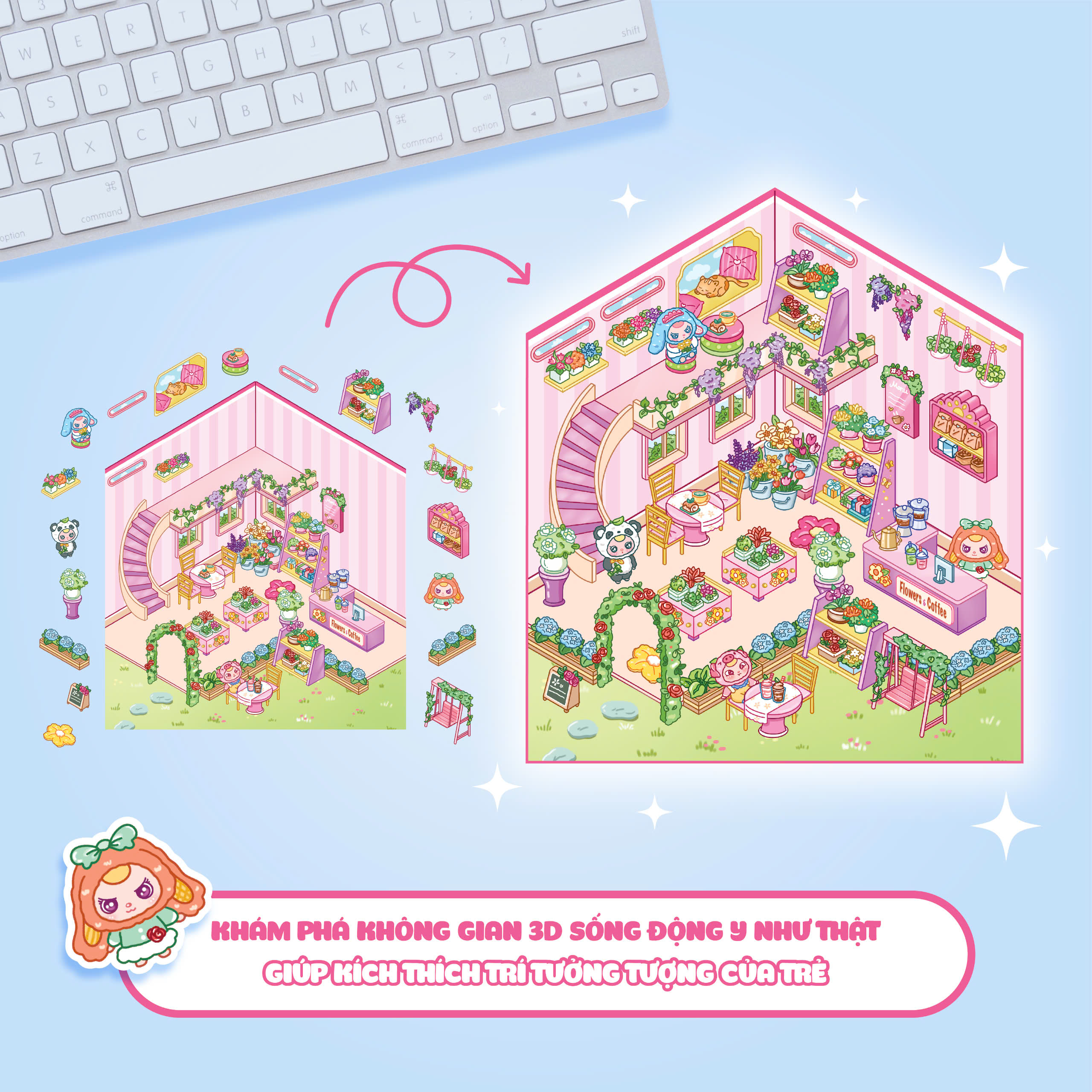 Boc Dan 3D - Tiem Hoa Baby Three