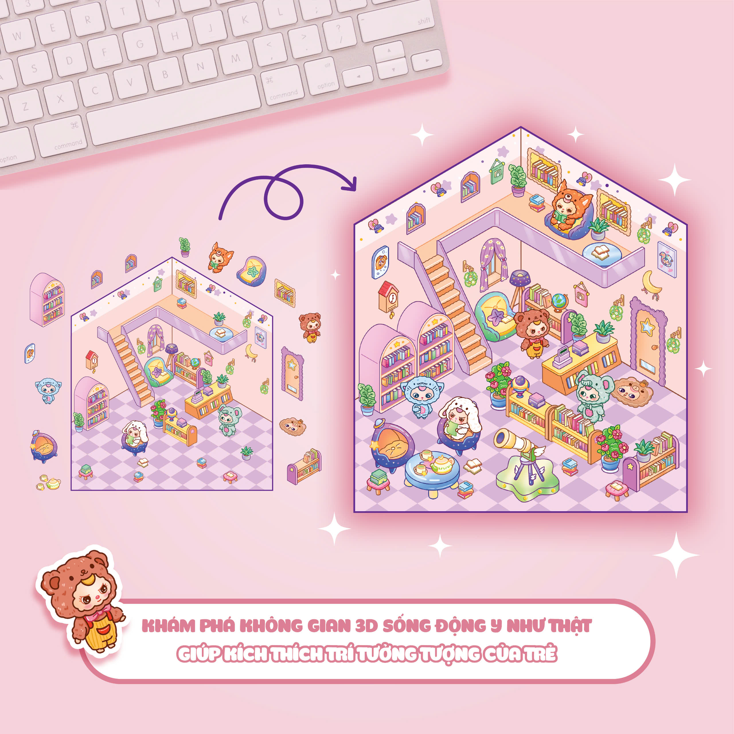 bóc dán 3d - tiệm sách baby three