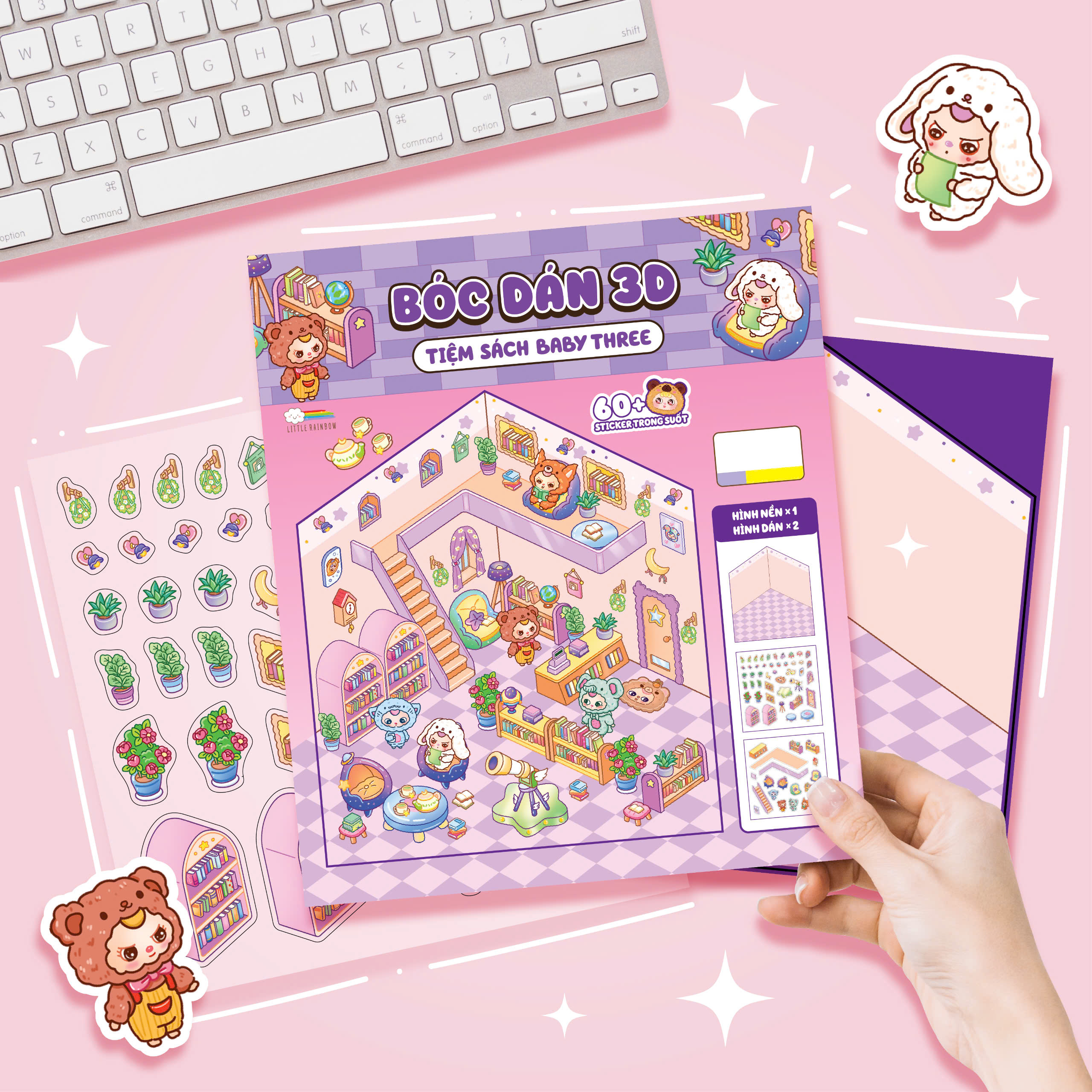bóc dán 3d - tiệm sách baby three