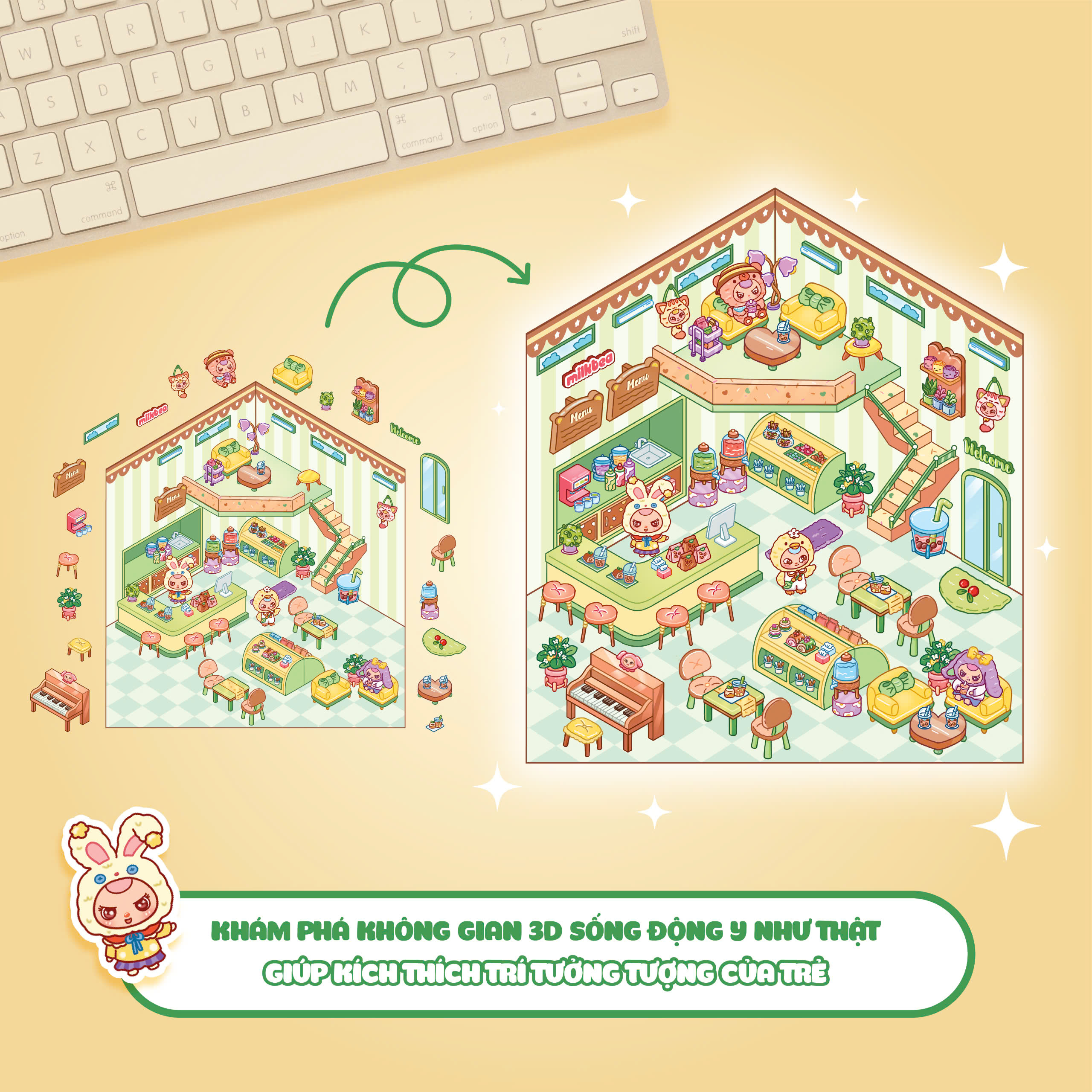 Boc Dan 3D - Tiem Tra Sua Baby Three