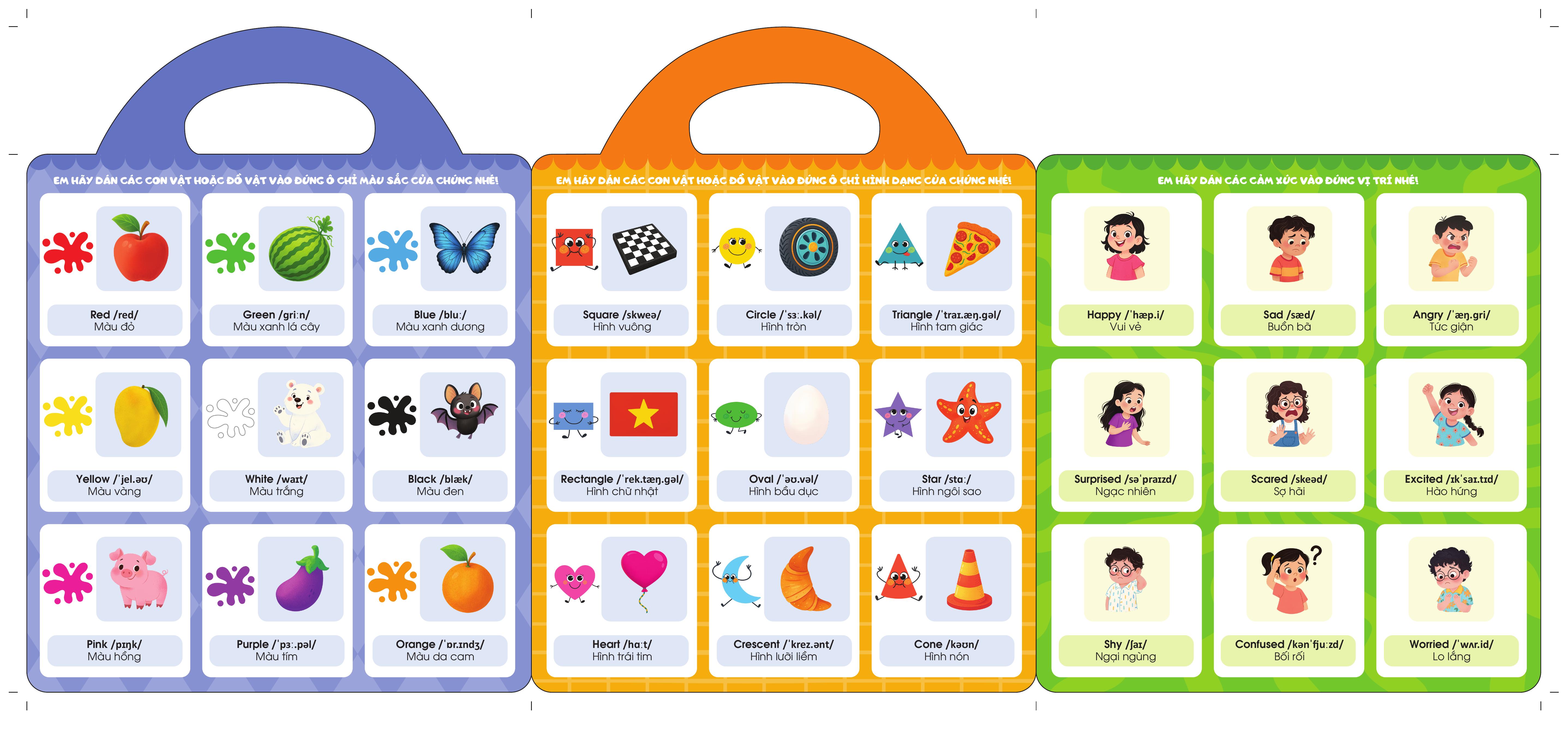 Bóc Dán Sử Dụng Nhiều Lần - Bé Học Tiếng Anh