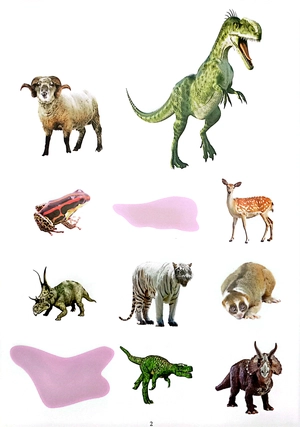 bóc dán thông minh - khủng long và động vật hoang dã