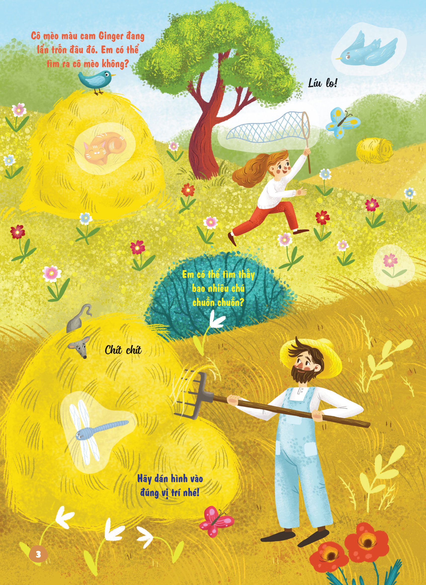 bóc dán thông minh - luyện tay thật khéo, luyện mắt thật tinh - đi thăm nông trại