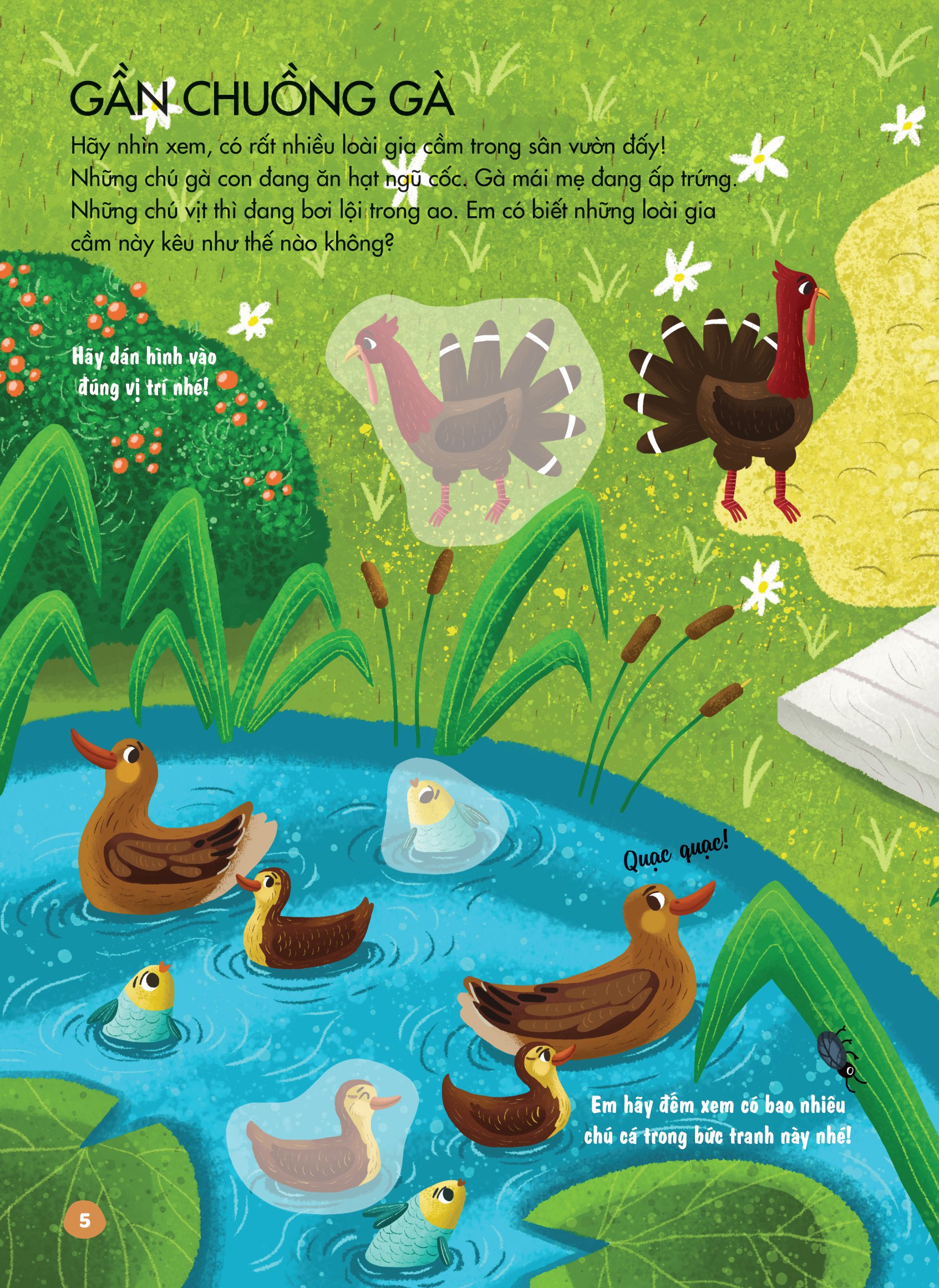 bóc dán thông minh - luyện tay thật khéo, luyện mắt thật tinh - đi thăm nông trại