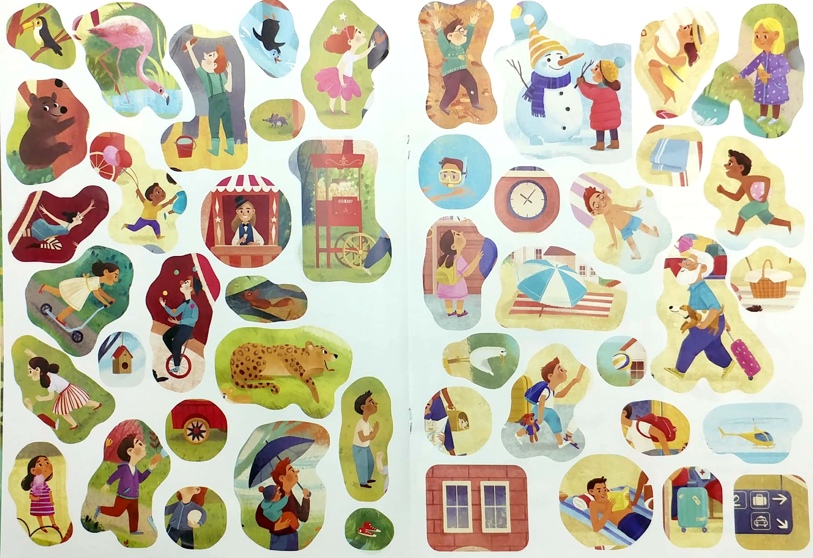 bóc dán thông minh - luyện tay thật khéo, luyện mắt thật tinh - hôm nay mình đi đâu nhỉ?