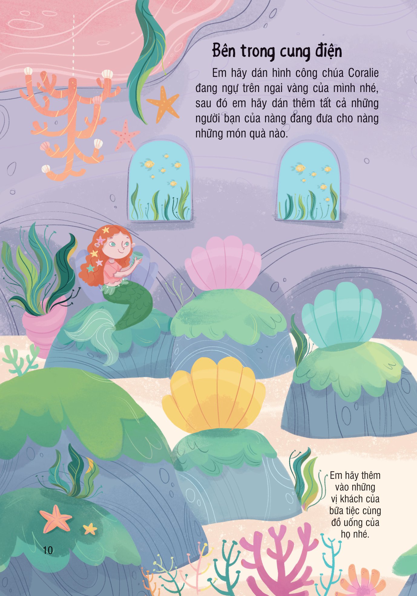 bóc dán thông minh - nàng tiên cá (dành cho trẻ từ 3-8 tuổi)