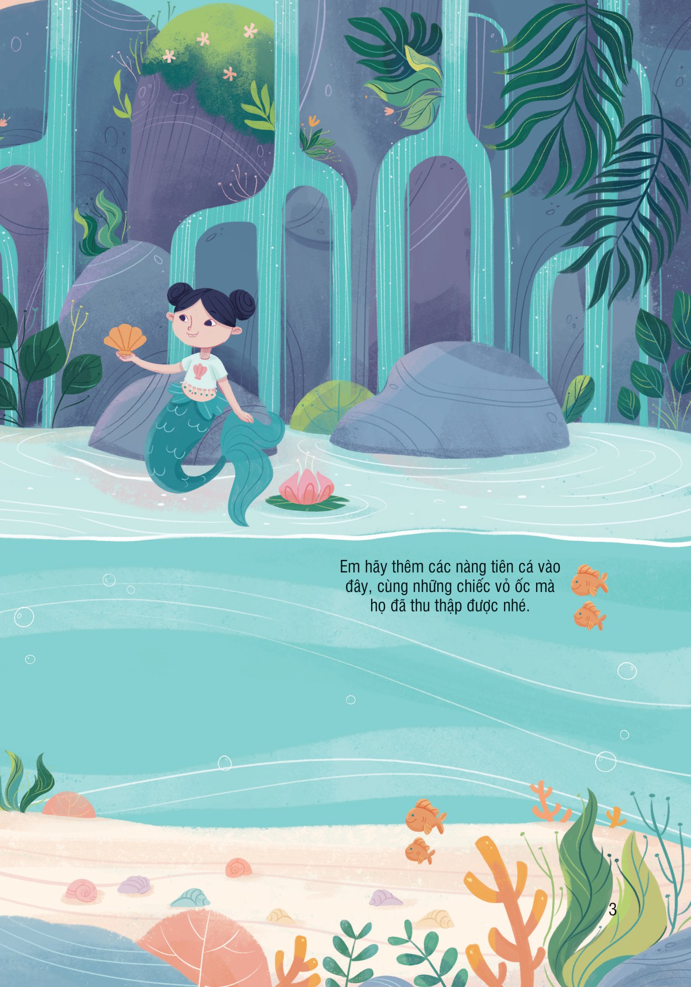 bóc dán thông minh - nàng tiên cá (dành cho trẻ từ 3-8 tuổi)