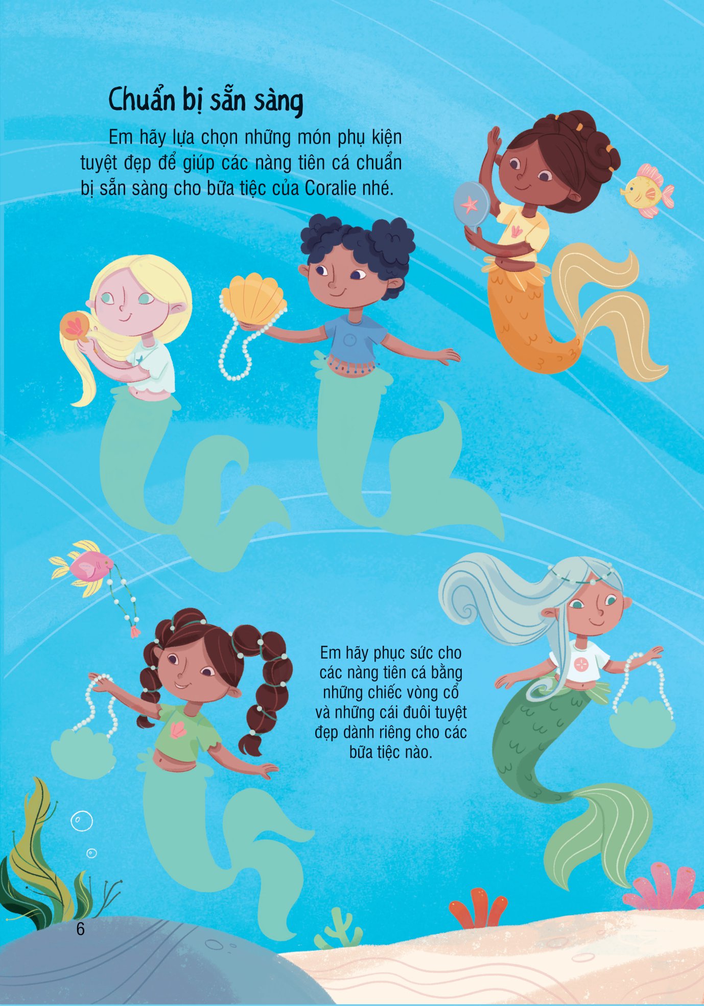 bóc dán thông minh - nàng tiên cá (dành cho trẻ từ 3-8 tuổi)