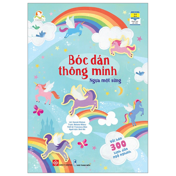 bóc dán thông minh - ngựa một sừng (dành cho trẻ từ 3-8 tuổi)