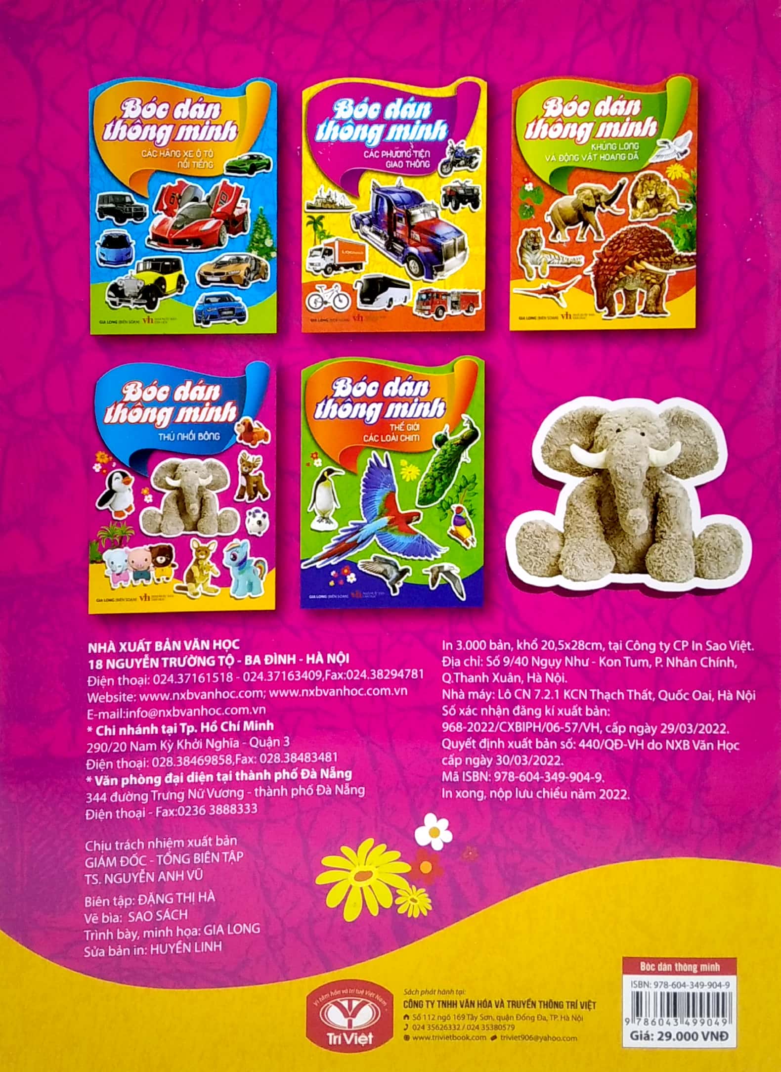 bóc dán thông minh - thú nhồi bông (tái bản 2022)