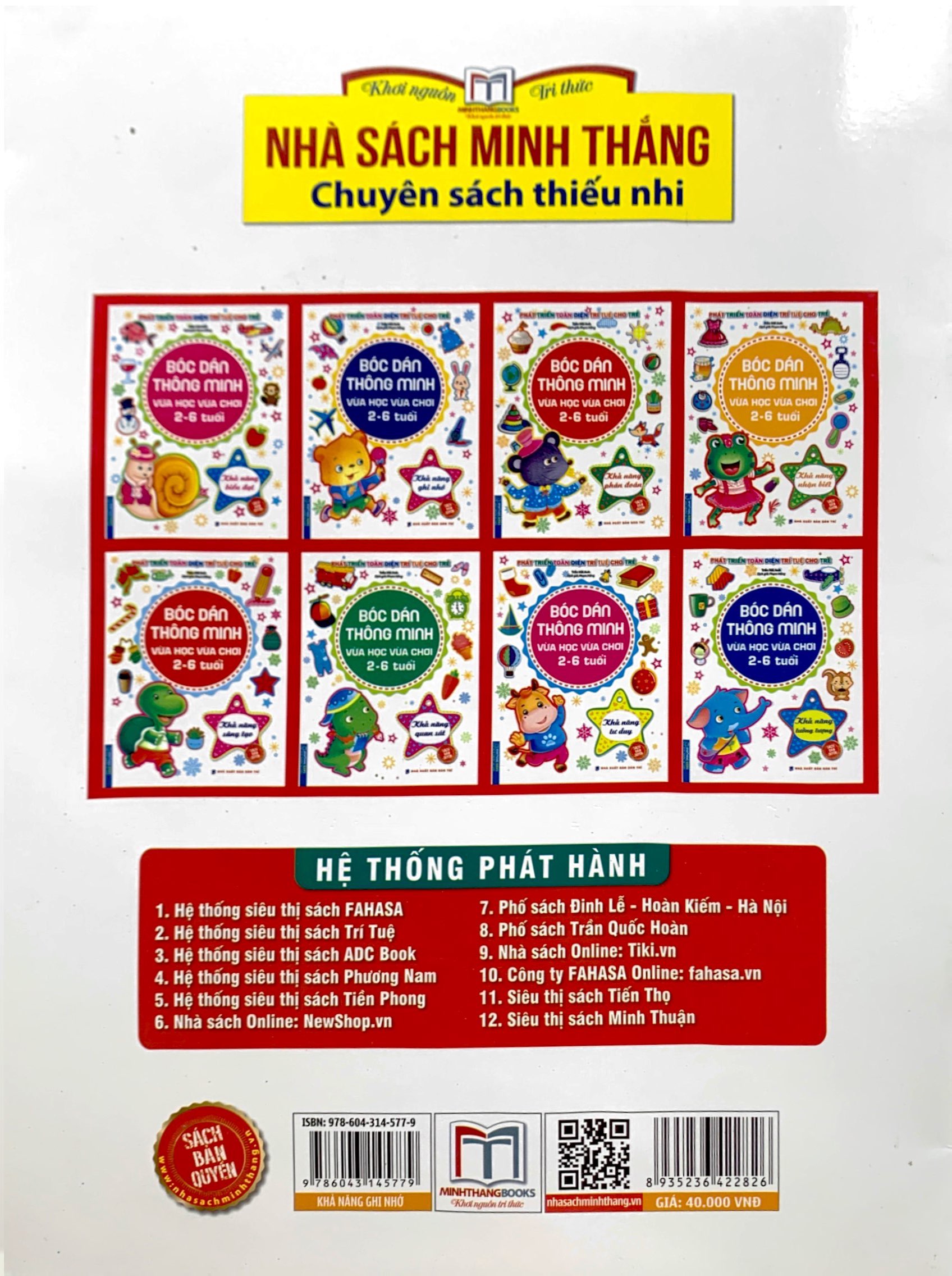 bóc dán thông minh vừa học vừa chơi 2-6 tuổi - khả năng ghi nhớ