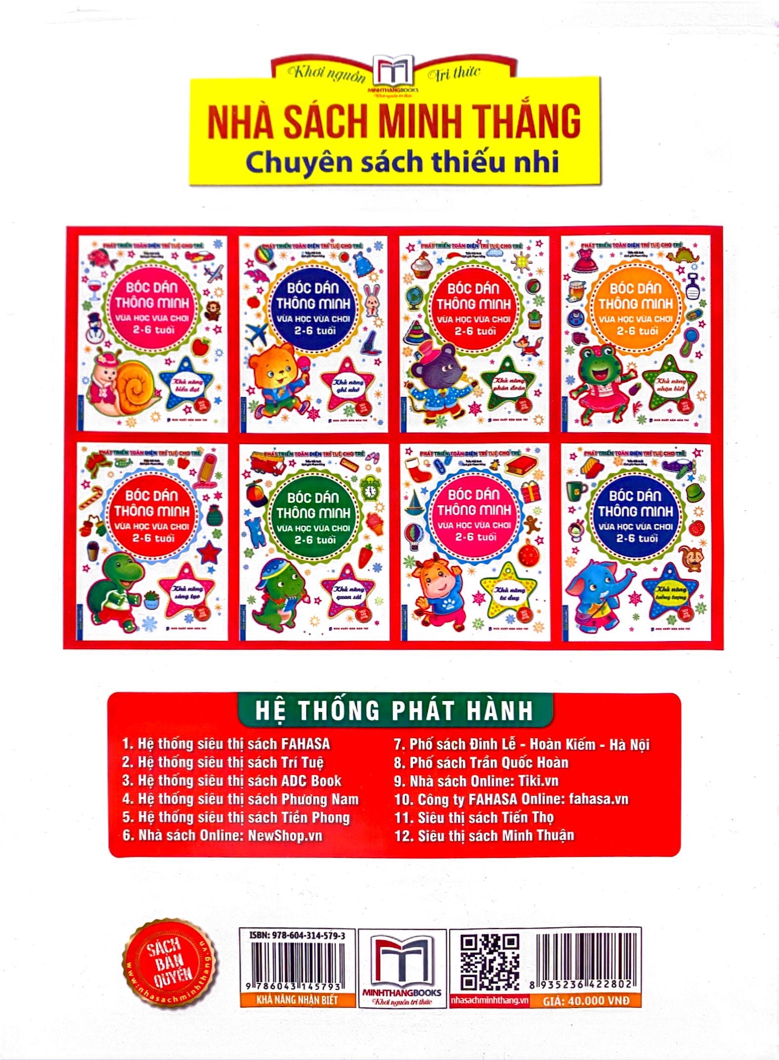 bóc dán thông minh vừa học vừa chơi 2-6 tuổi - khả năng nhận biết