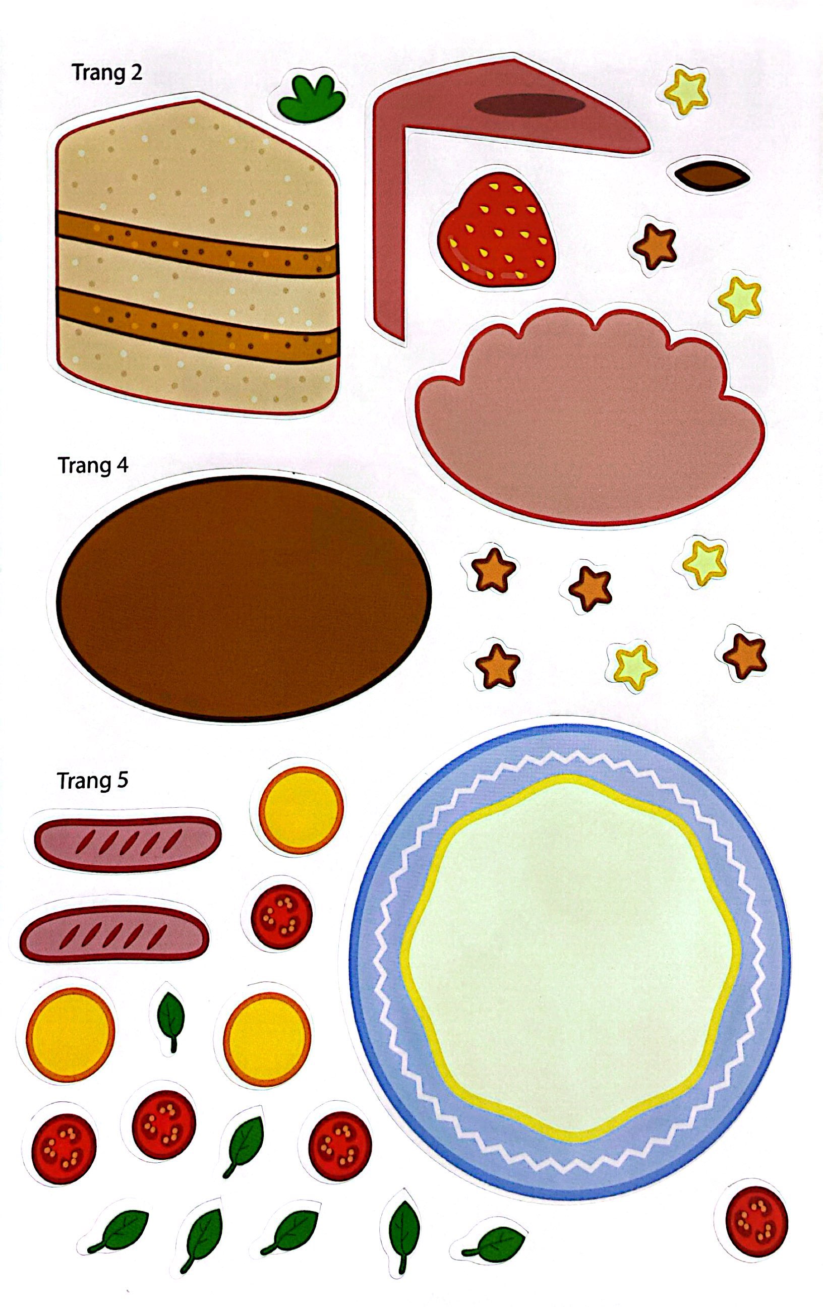 bóc dán thông minh - wolfoo iq rèn luyện khả năng sáng tạo cùng bé - các loại đồ ăn