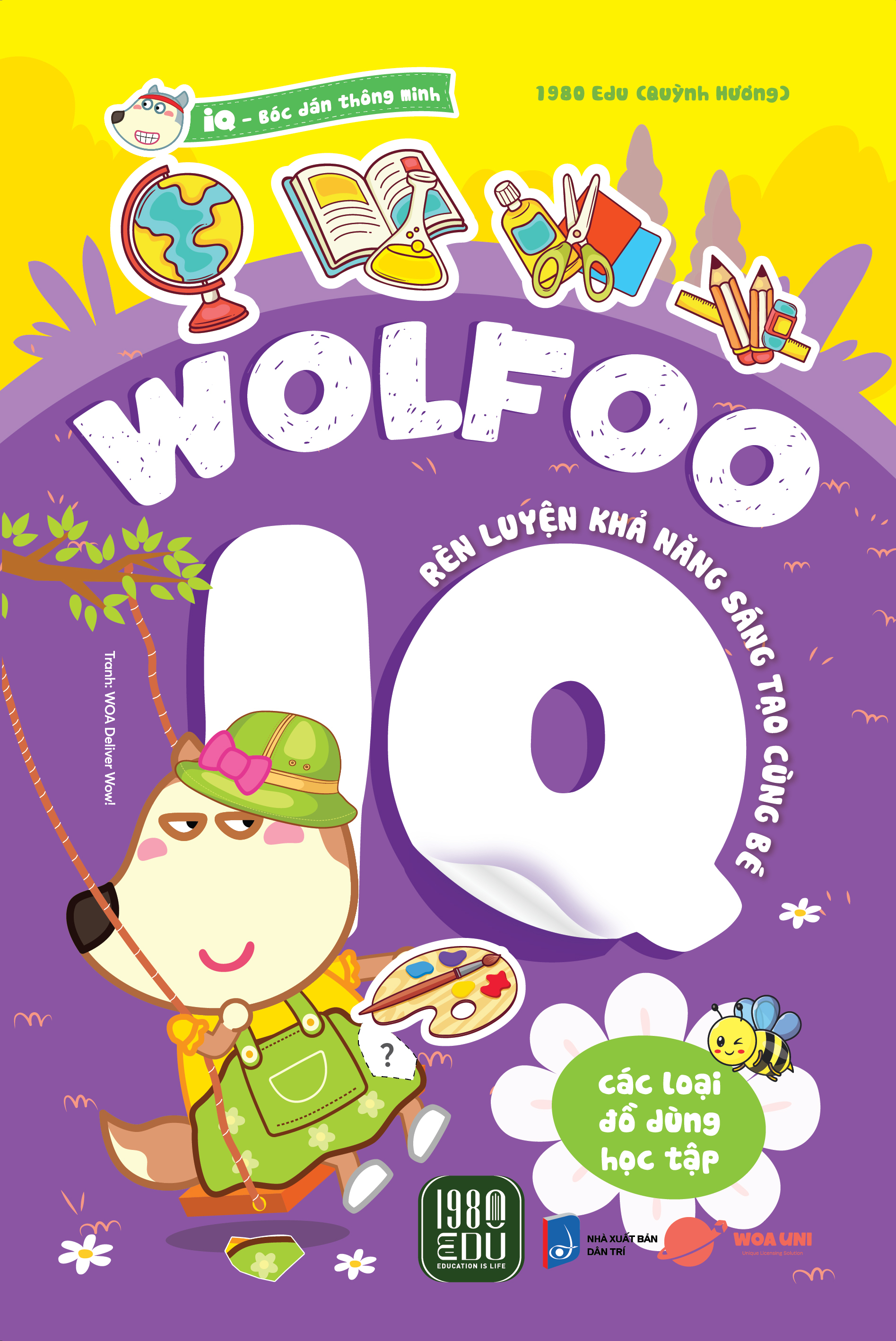 bóc dán thông minh - wolfoo iq rèn luyện khả năng sáng tạo cùng bé - các loại đồ dùng học tập