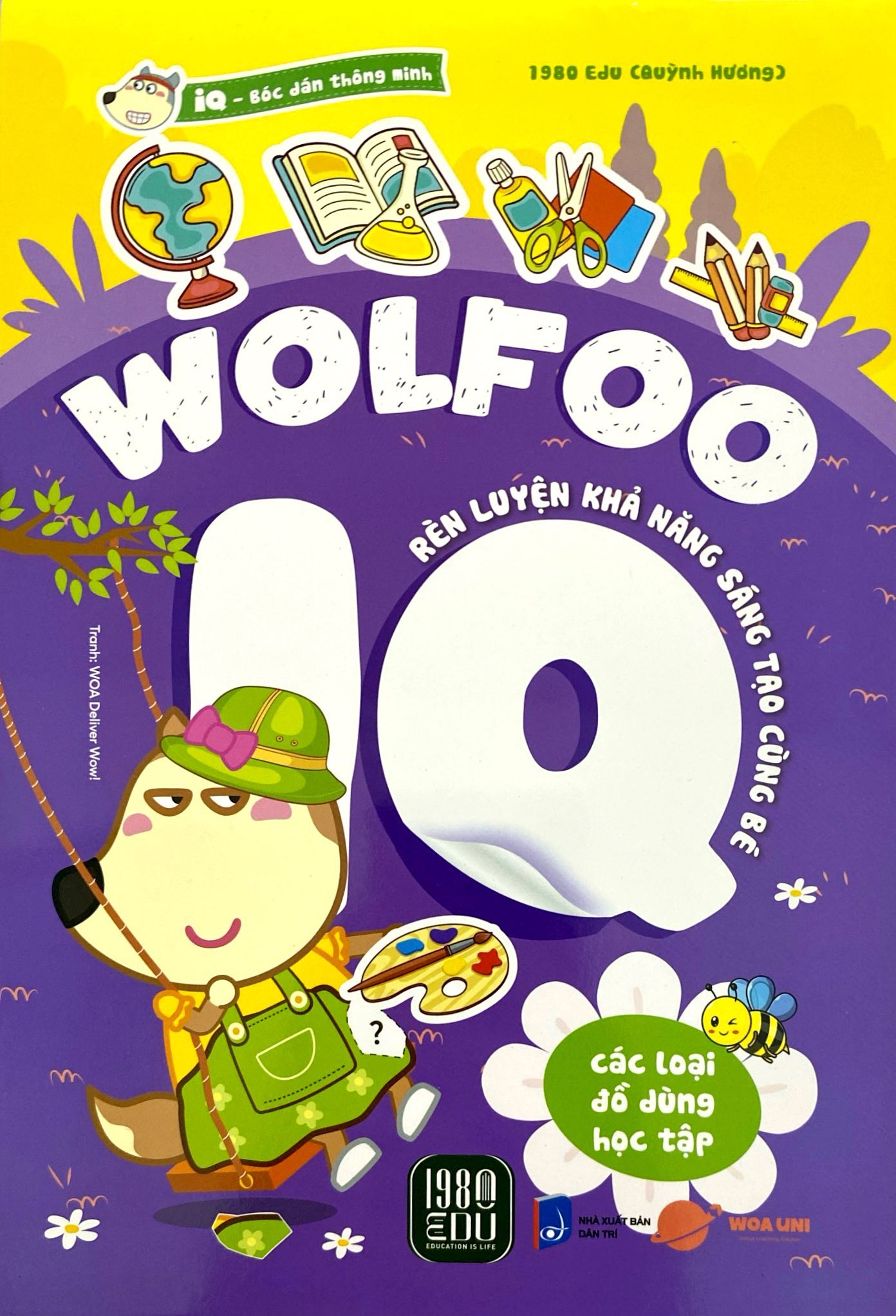 bóc dán thông minh - wolfoo iq rèn luyện khả năng sáng tạo cùng bé - các loại đồ dùng học tập