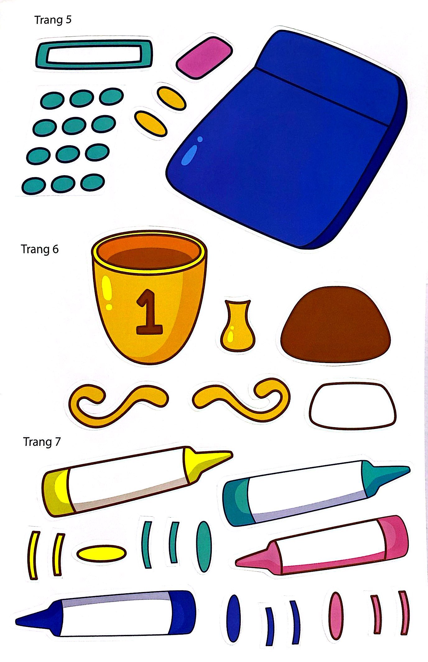 bóc dán thông minh - wolfoo iq rèn luyện khả năng sáng tạo cùng bé - các loại đồ dùng học tập