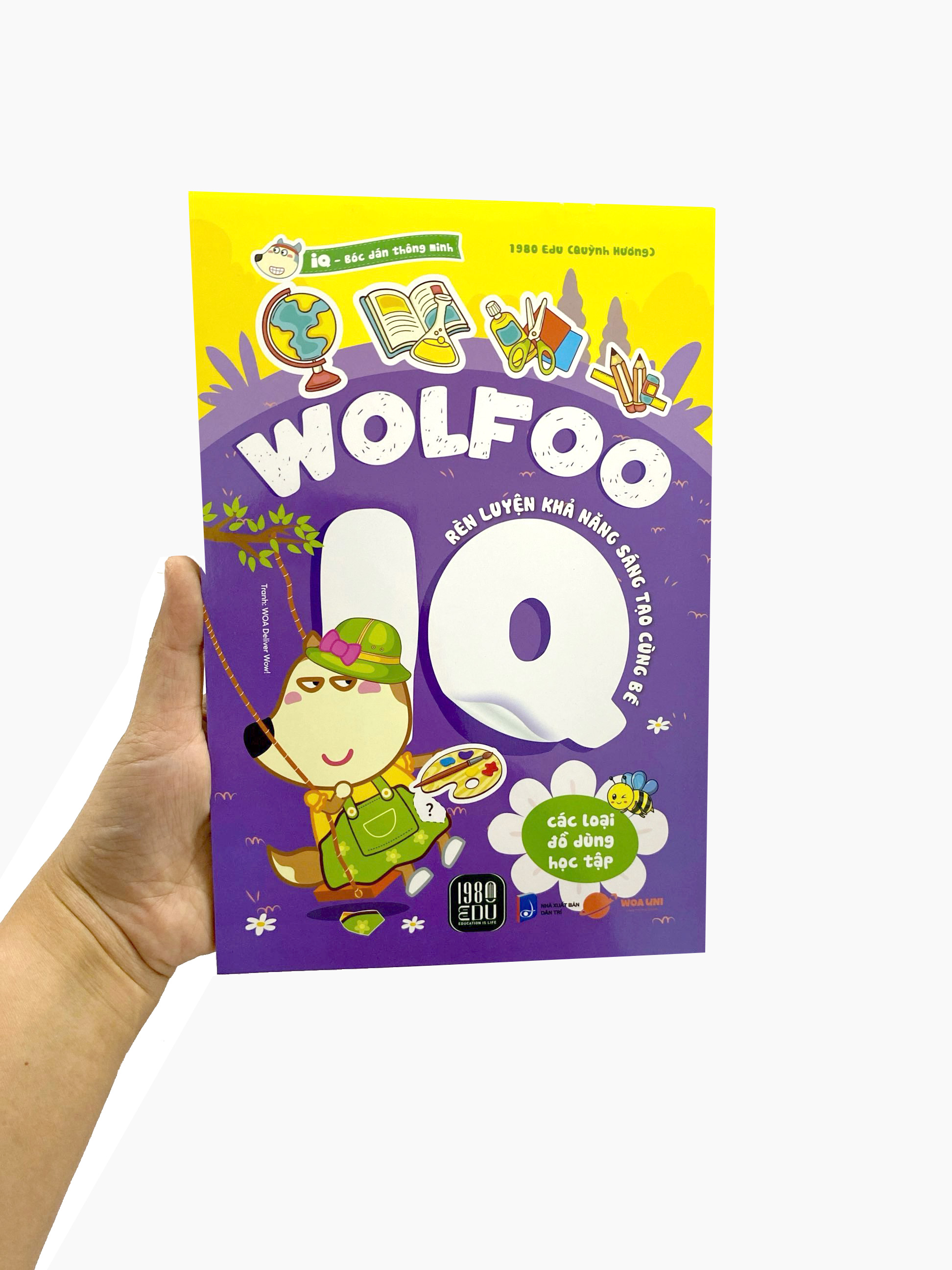 bóc dán thông minh - wolfoo iq rèn luyện khả năng sáng tạo cùng bé - các loại đồ dùng học tập