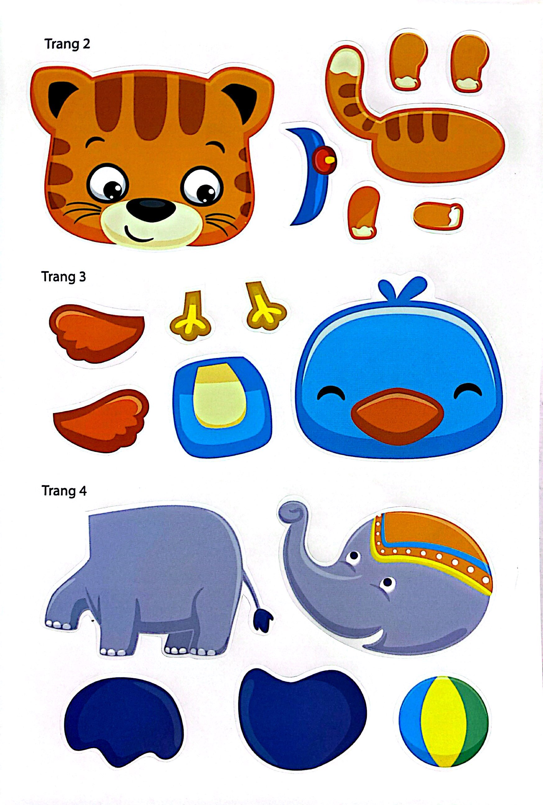 bóc dán thông minh - wolfoo iq rèn luyện khả năng sáng tạo cùng bé - các loài động vật