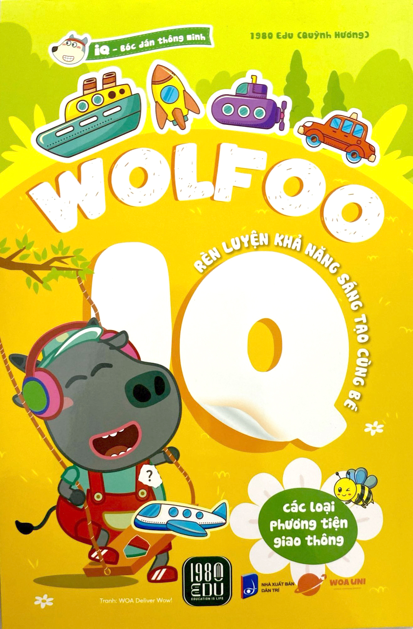 bóc dán thông minh - wolfoo iq rèn luyện khả năng sáng tạo cùng bé - các loại phương tiện giao thông