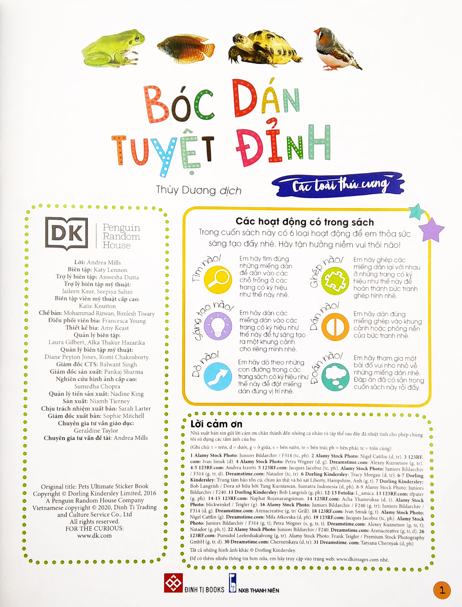 bóc dán tuyệt đỉnh - các loài thú cưng (tái bản)