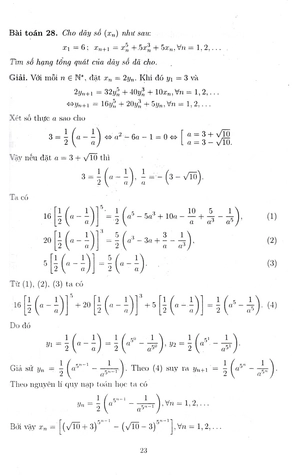 bồi dưỡng học sinh giỏi - chuyên khảo dãy số