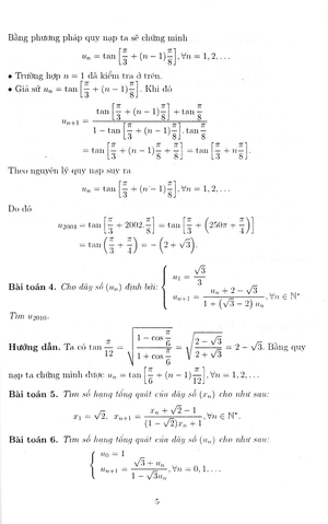 bồi dưỡng học sinh giỏi - chuyên khảo dãy số