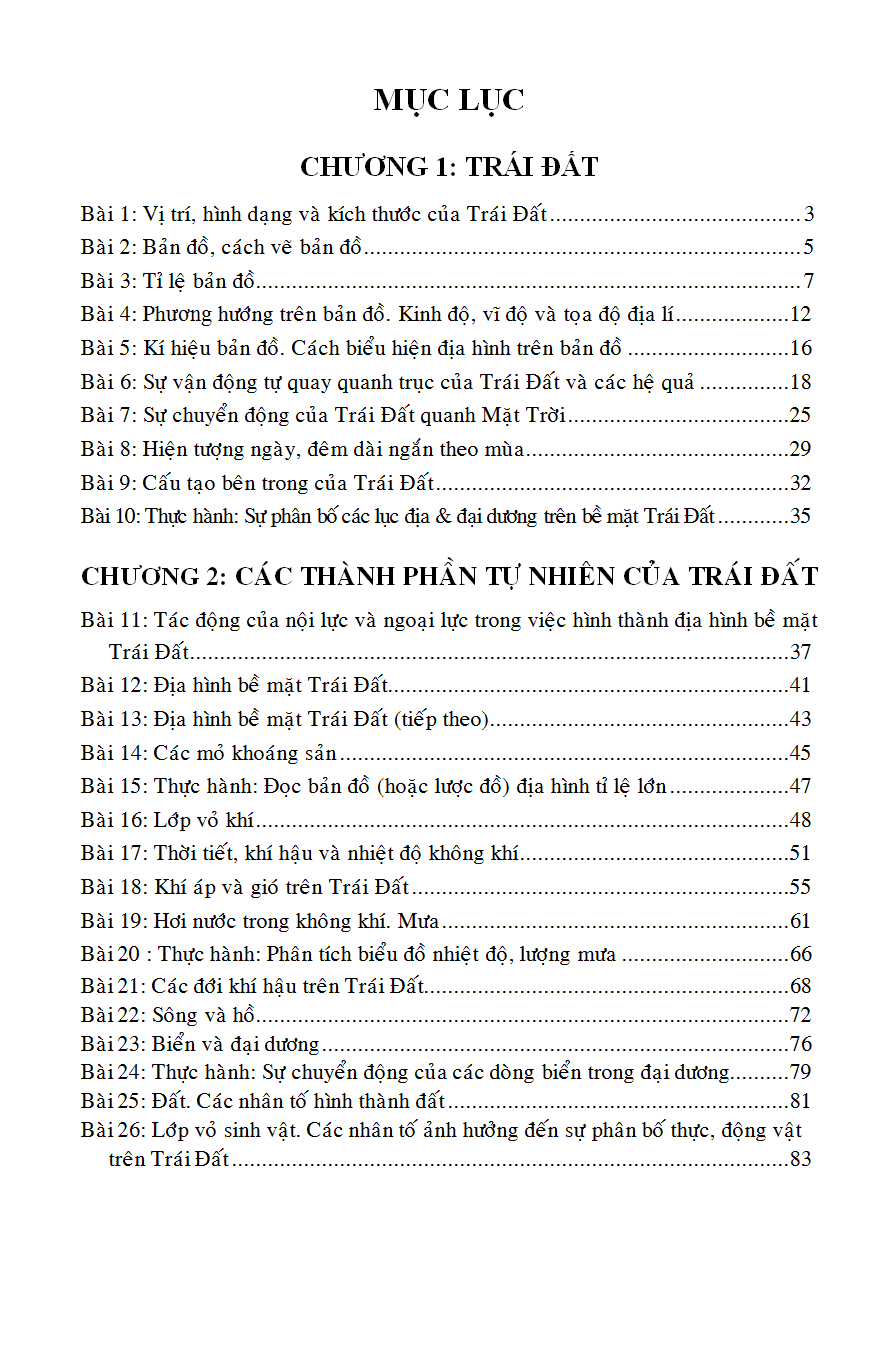 bồi dưỡng học sinh giỏi địa lí 6