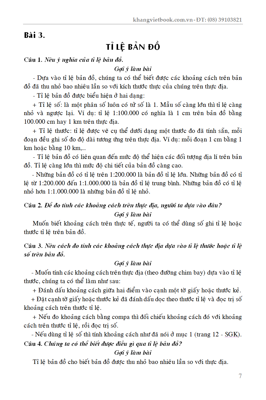 bồi dưỡng học sinh giỏi địa lí 6
