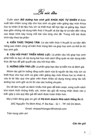 bồi dưỡng học sinh giỏi khoa học tự nhiên 8 (dùng chung cho các bộ sgk hiện hành)