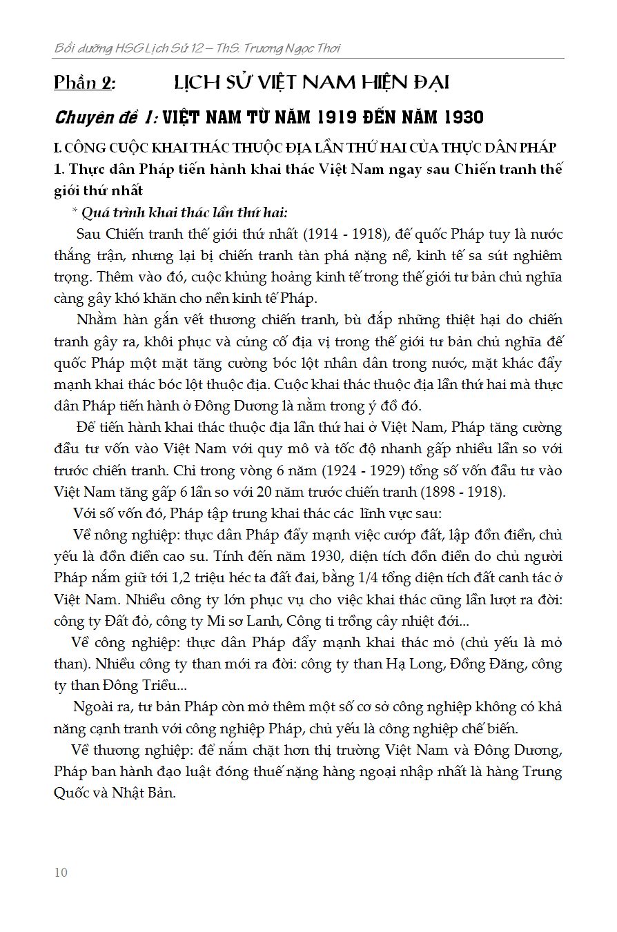 bồi dưỡng học sinh giỏi lịch sử 12 - phiên bản mới nhất