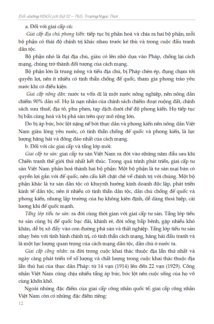 bồi dưỡng học sinh giỏi lịch sử 12 - phiên bản mới nhất