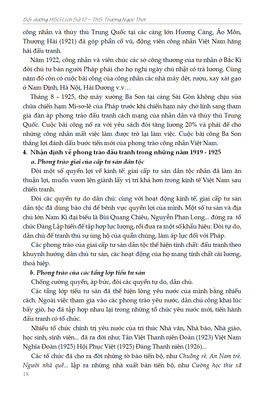 bồi dưỡng học sinh giỏi lịch sử 12 - phiên bản mới nhất