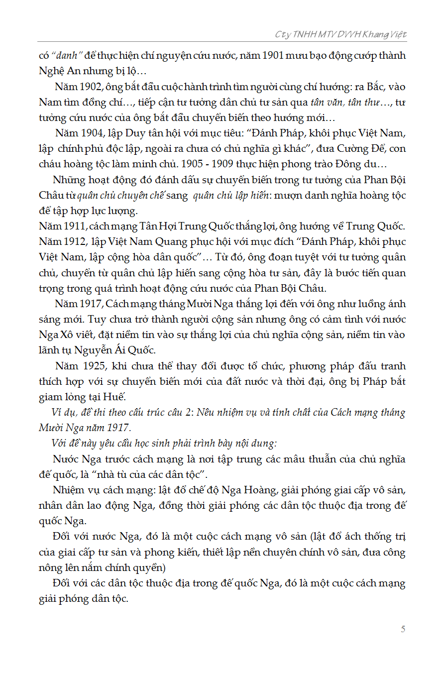 bồi dưỡng học sinh giỏi lịch sử 12 - phiên bản mới nhất