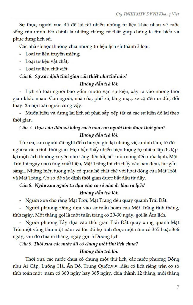 bồi dưỡng học sinh giỏi lịch sử 6