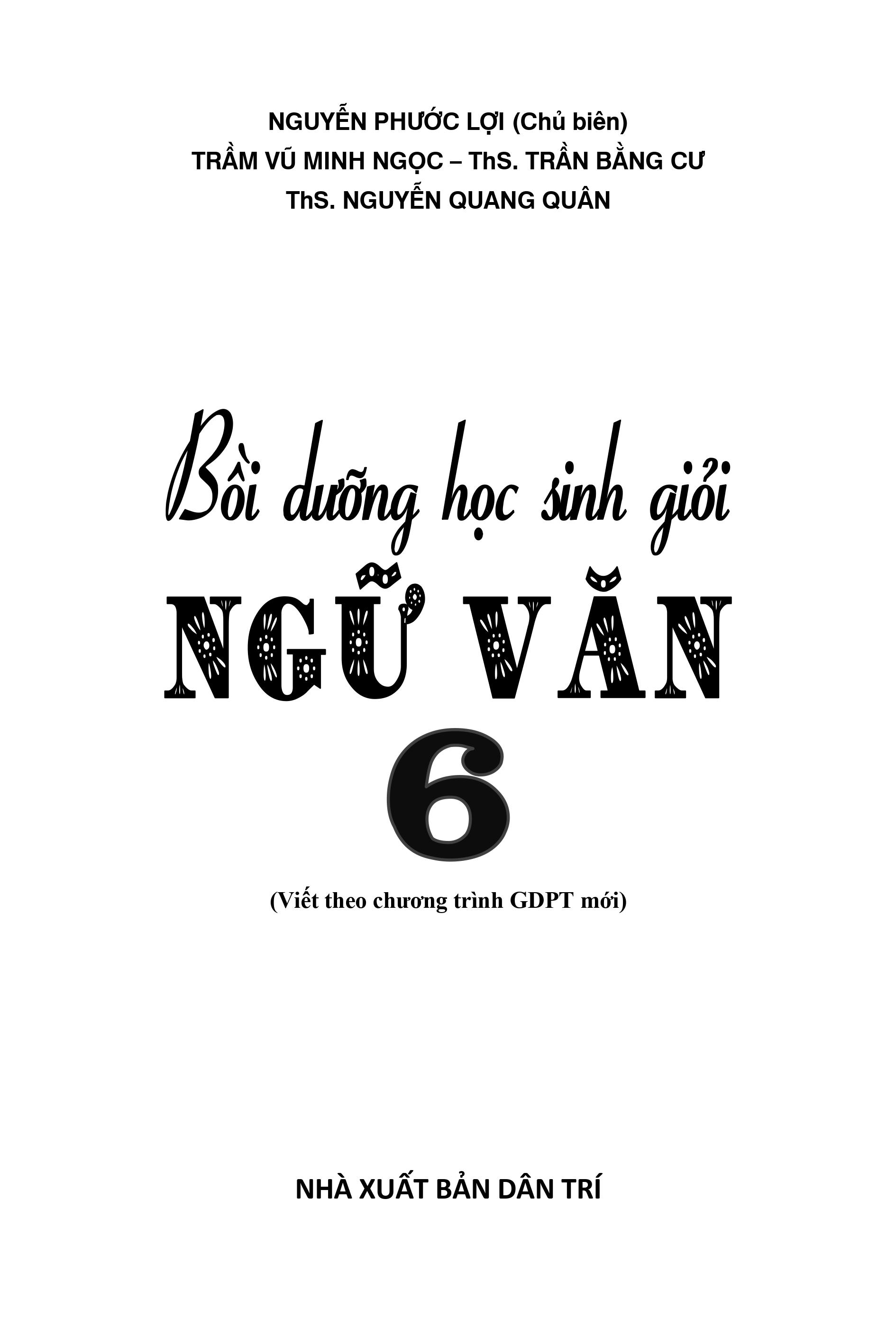 bồi dưỡng học sinh giỏi ngữ văn 6