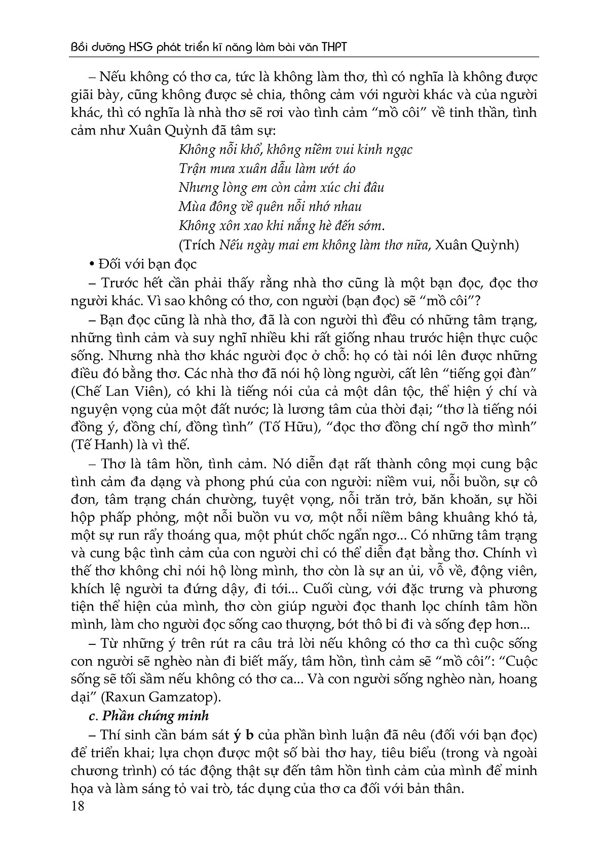 bồi dưỡng học sinh giỏi phát triển kĩ năng làm bài văn trung học phổ thông