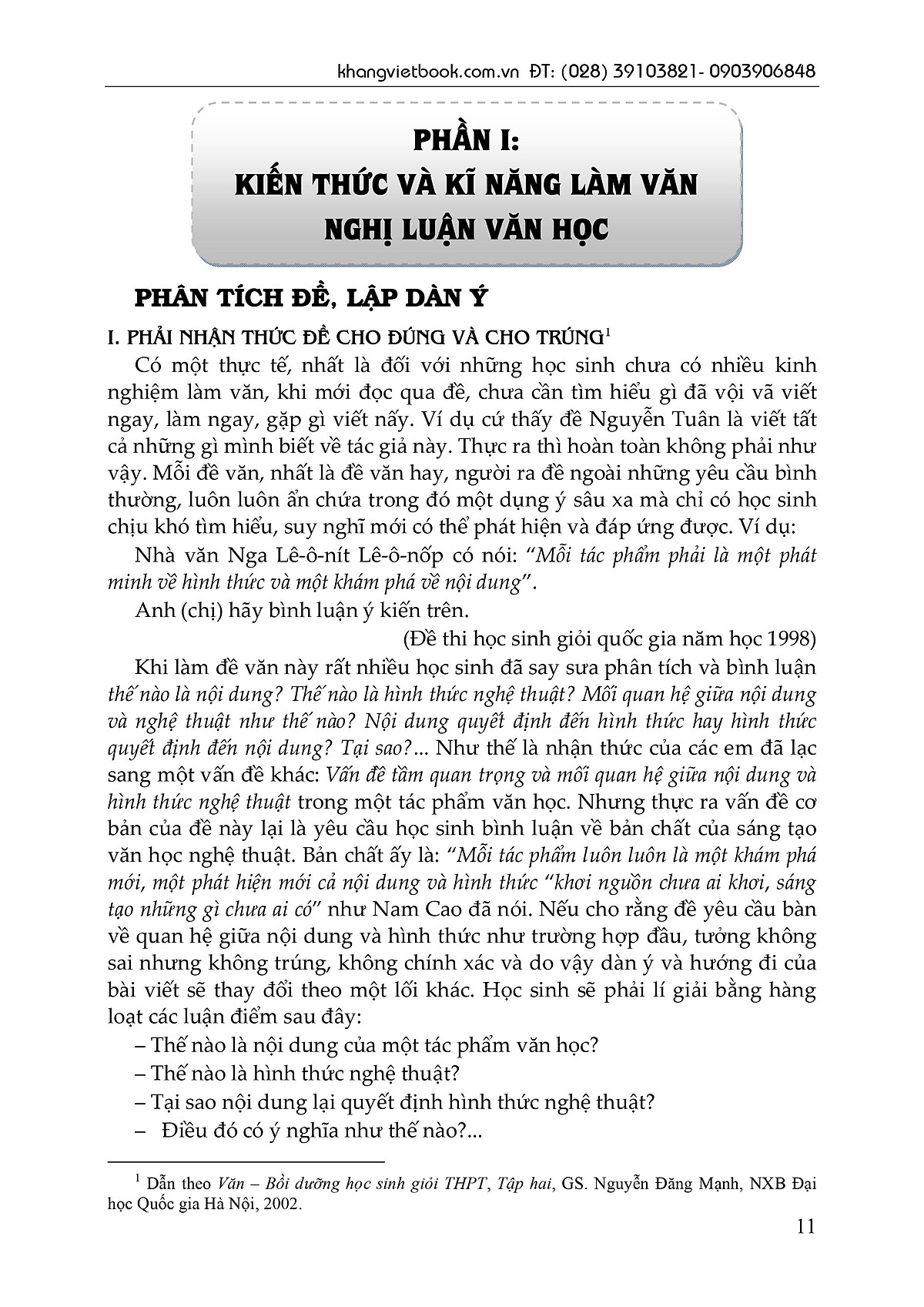 bồi dưỡng học sinh giỏi phát triển kĩ năng làm bài văn trung học phổ thông